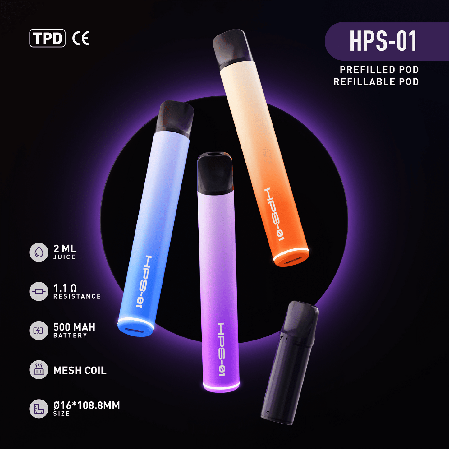MILSONSVAPE HPS01 POD VAPE 2ML