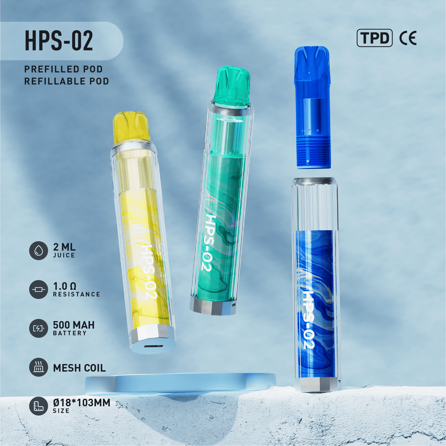 MILSONSVAPE HPS02 POD VAPE 2ML